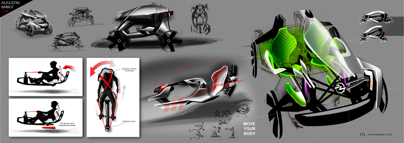 Augustin BARBOT - OPEL Concept RCA Royal College of Art 2008 student project design sketch